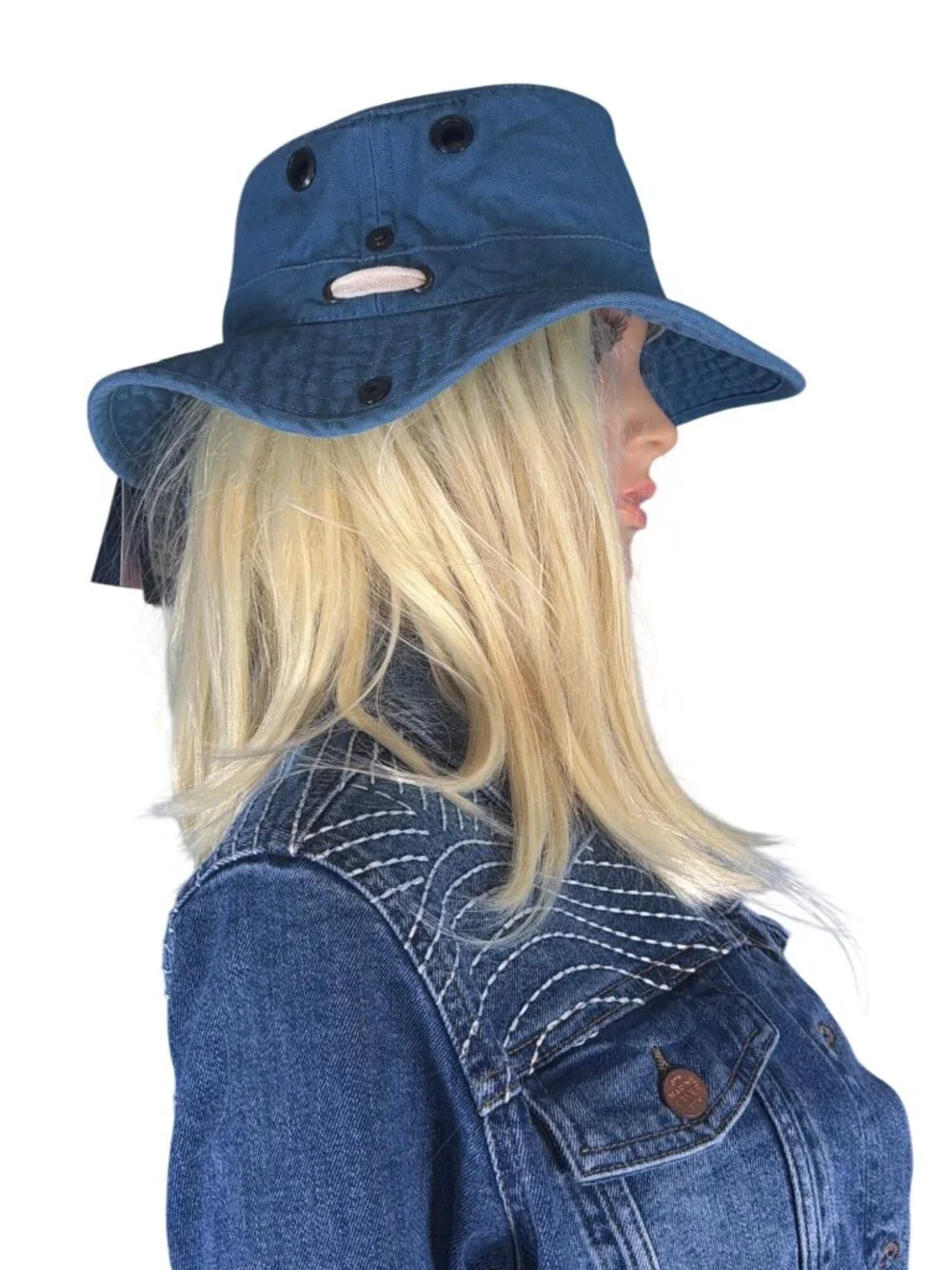 NWT Tilley T3 Wanderer Bucket Hat Blue Large 7.5cm  MSRP$99.00